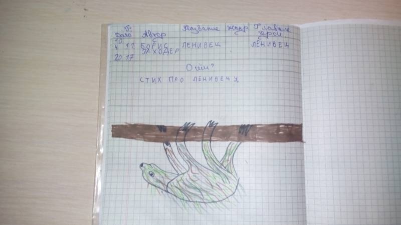 Мой первый "Читательский дневник". 7.11.2017г.90372