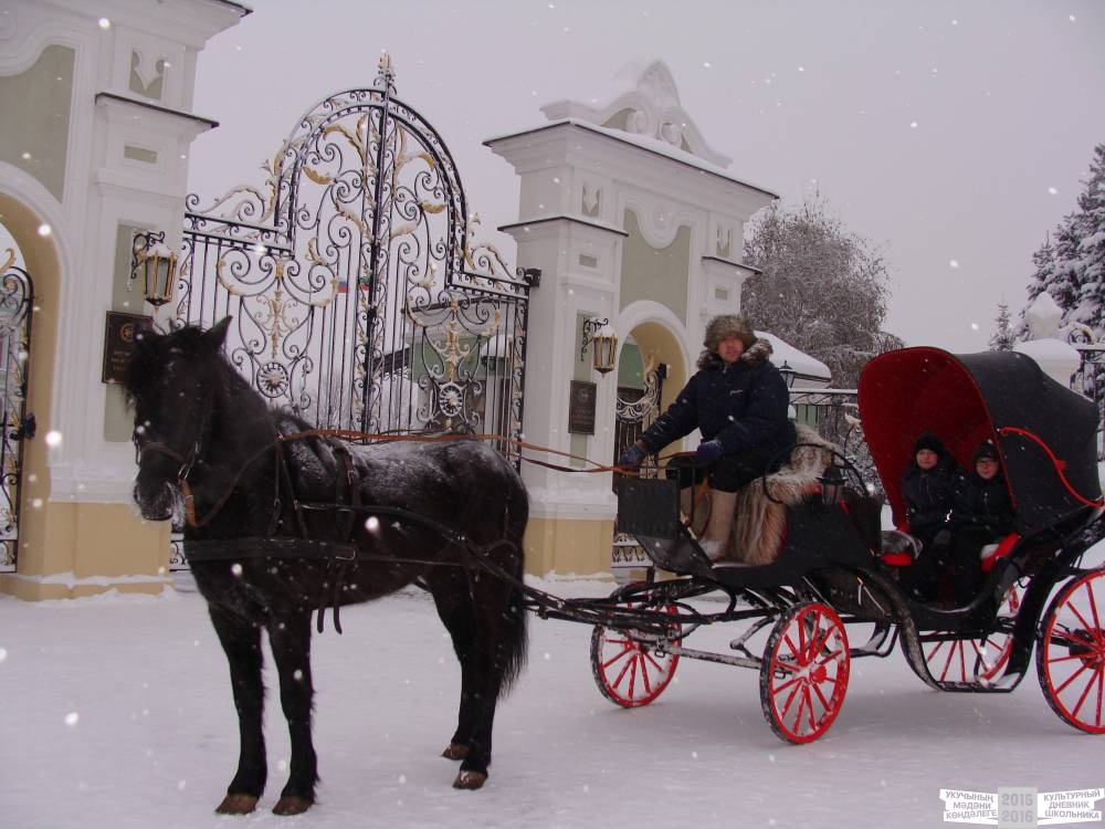 Путешествие на карете во дворе Кремля