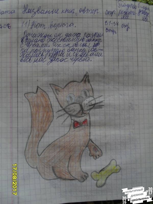мой читательский дневник том174358