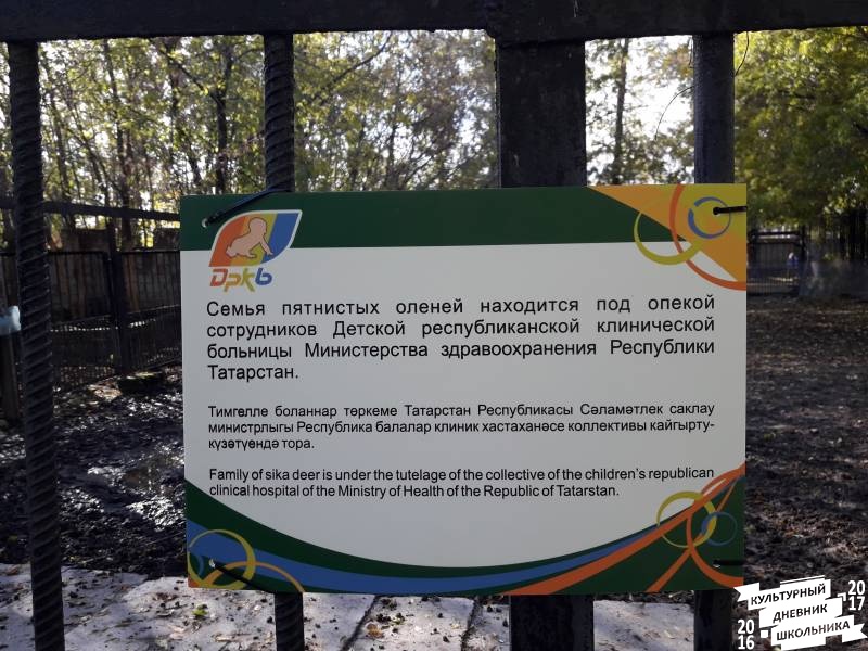 Пятнистый олень. Зооботанический сад. Казань.78149