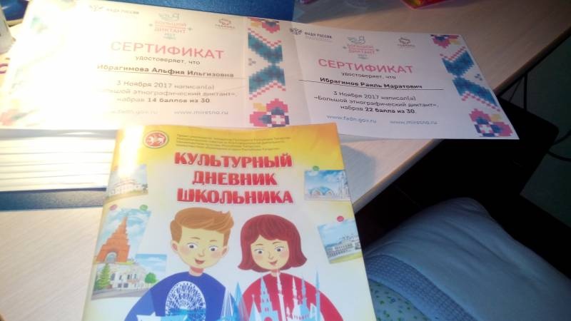 Большой этнографический диктант. 3.11.2017г.