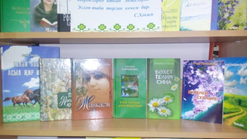 Выставка книг "Әлмәтебез язучылары / Писатели Альметьевска". Библиотека народов Поволжья. 14.11.17г.96812
