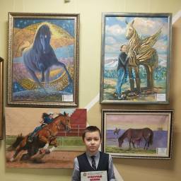 Я на выставке картин "Татарский аргамак"!