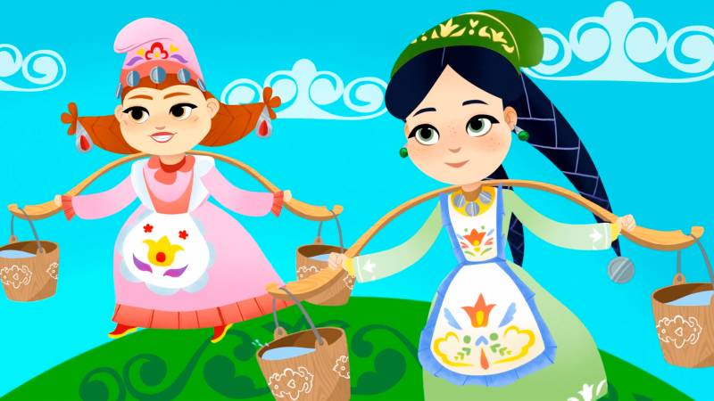 Герои мультфильма «Сабантуй» на набережной озера Кабан