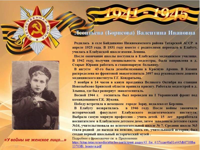 Валентина Ивановна Леонтьева (Борисова)