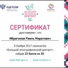 Большой этнографический диктант. 3.11.2017г.
